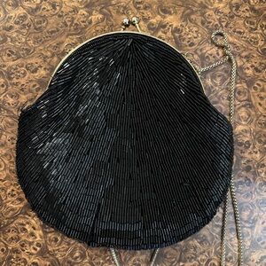 Vintage La Regale black beaded evening bag